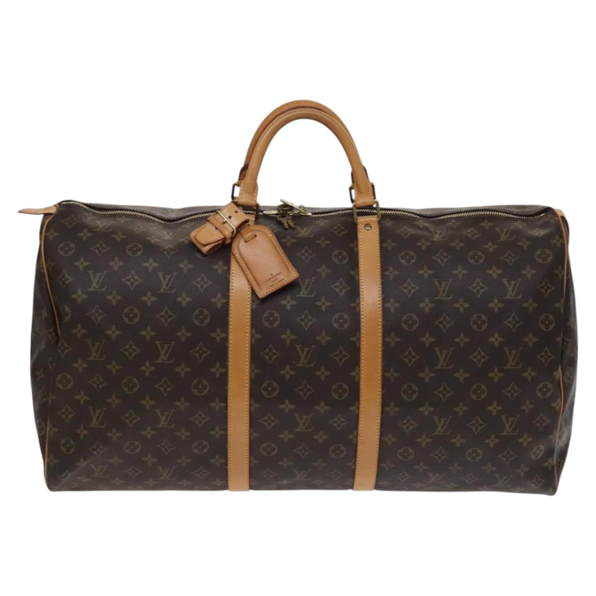 Louis Vuitton Keepall 60 Brown Canvas Travel Bag (Pre-Owned)