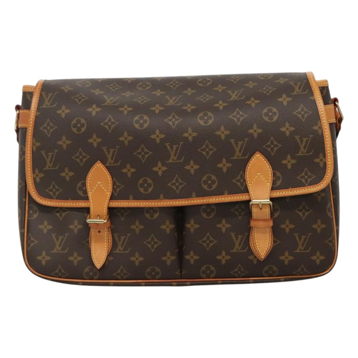 Louis Vuitton Gibeciere Brown Canvas Shoulder Bag (Pre-Owned)