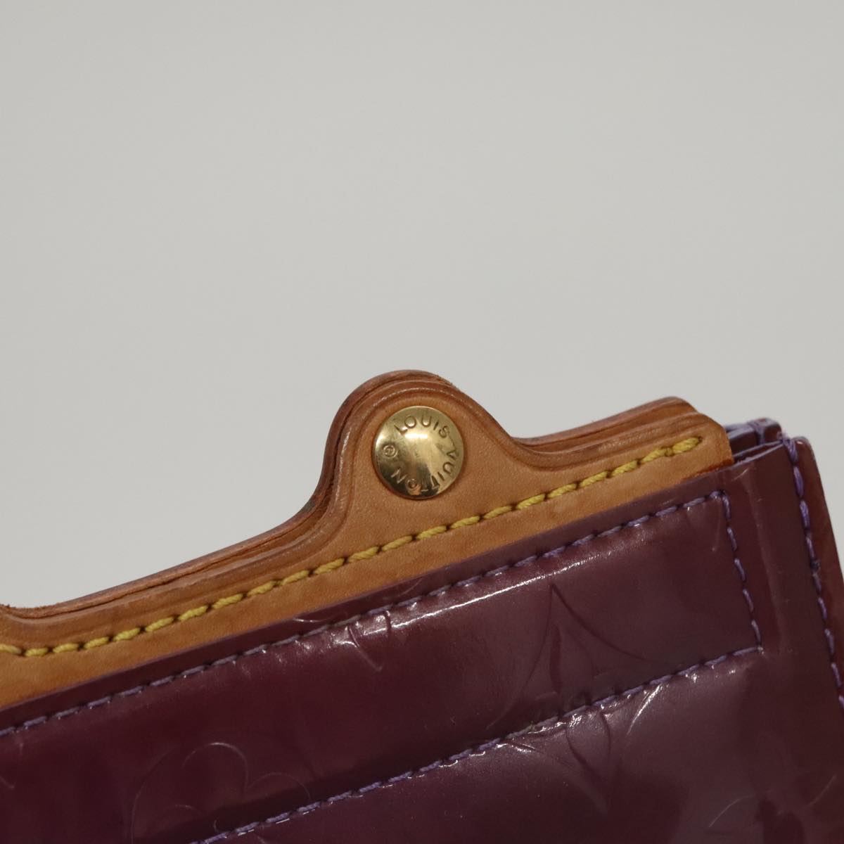 Louis Vuitton Stanton Purple Patent Leather Tote Bag (Pre-Owned)