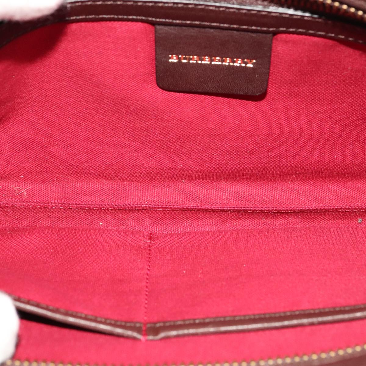 Burberry Nova Check Beige Wool Shoulder Bag (Pre-Owned)
