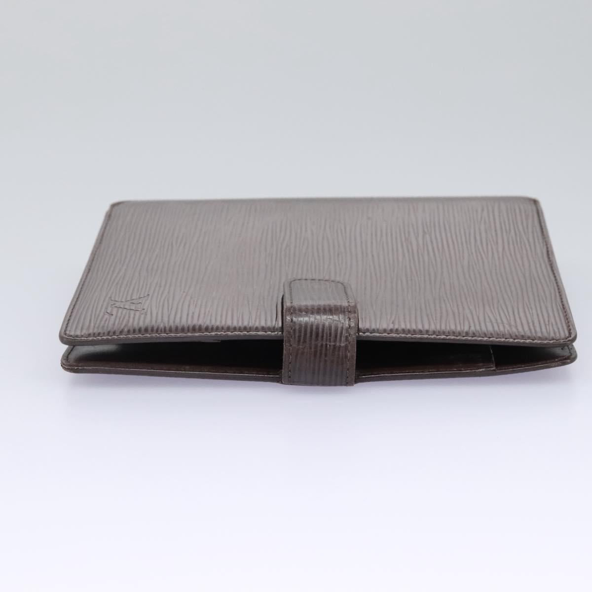 Louis Vuitton Couverture Agenda Fonctionnel Mm Brown Leather Wallet (Pre-Owned)