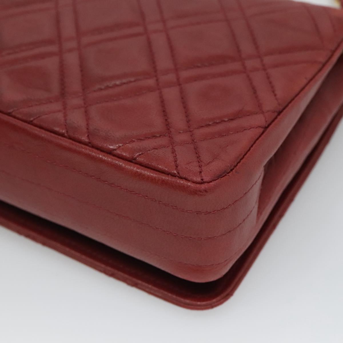 Chanel Single Flap Red Leather Shoulder Bag (Pre-Owned)