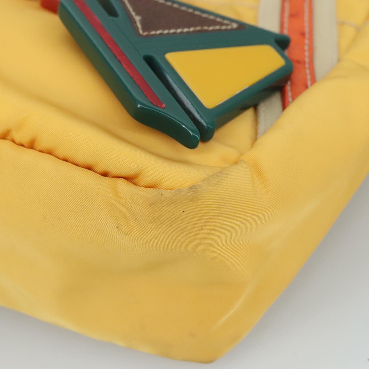 Prada Tessuto Yellow Canvas Handbag (Pre-Owned)