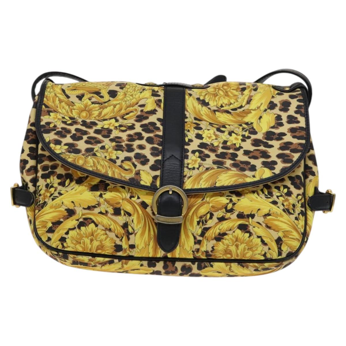 Versace - Yellow Canvas Shoulder Bag (Pre-Owned)