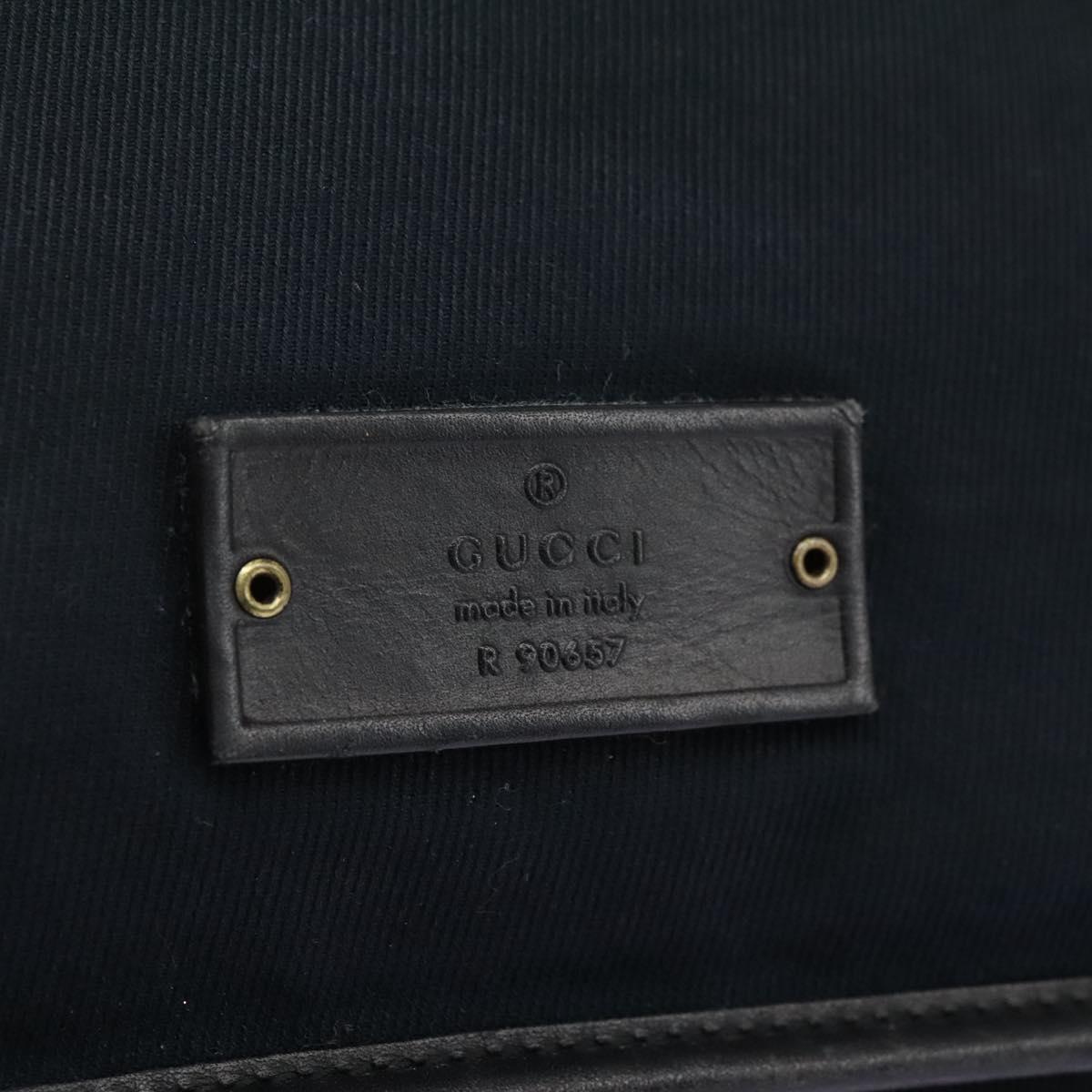 Gucci Navy Canvas Shoulder Bag (Pre-Owned)