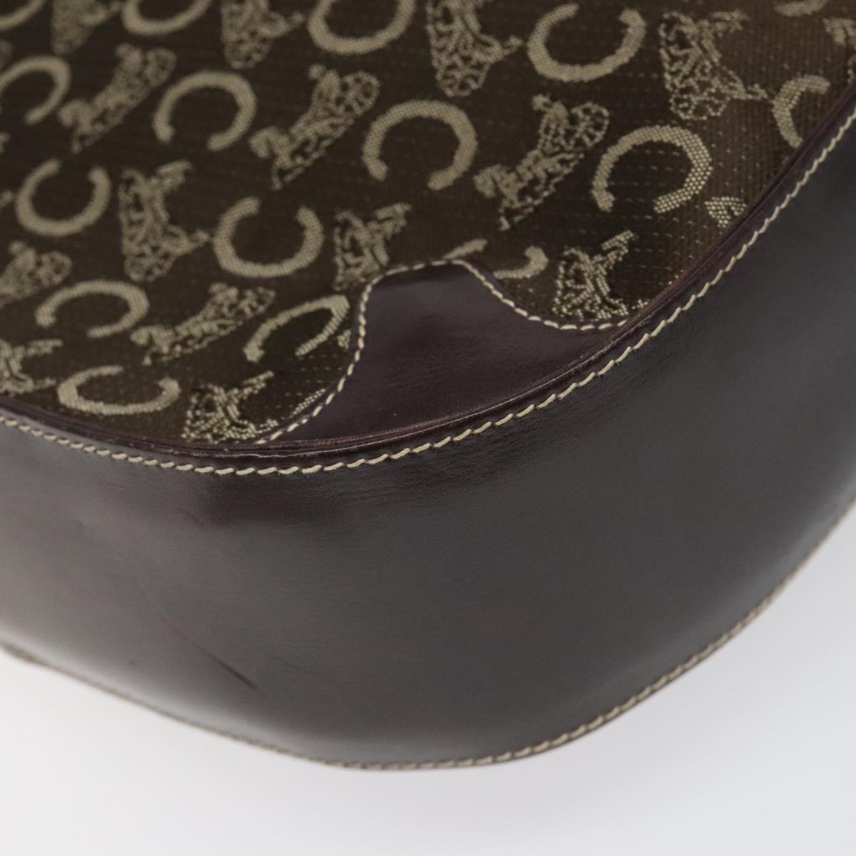 Céline Sulky Brown Canvas Shoulder Bag (Pre-Owned)