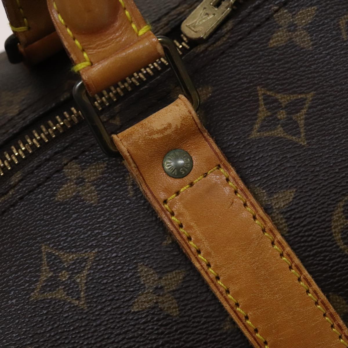 Louis Vuitton Keepall Bandoulière 60 Brown Canvas Travel Bag (Pre-Owned)