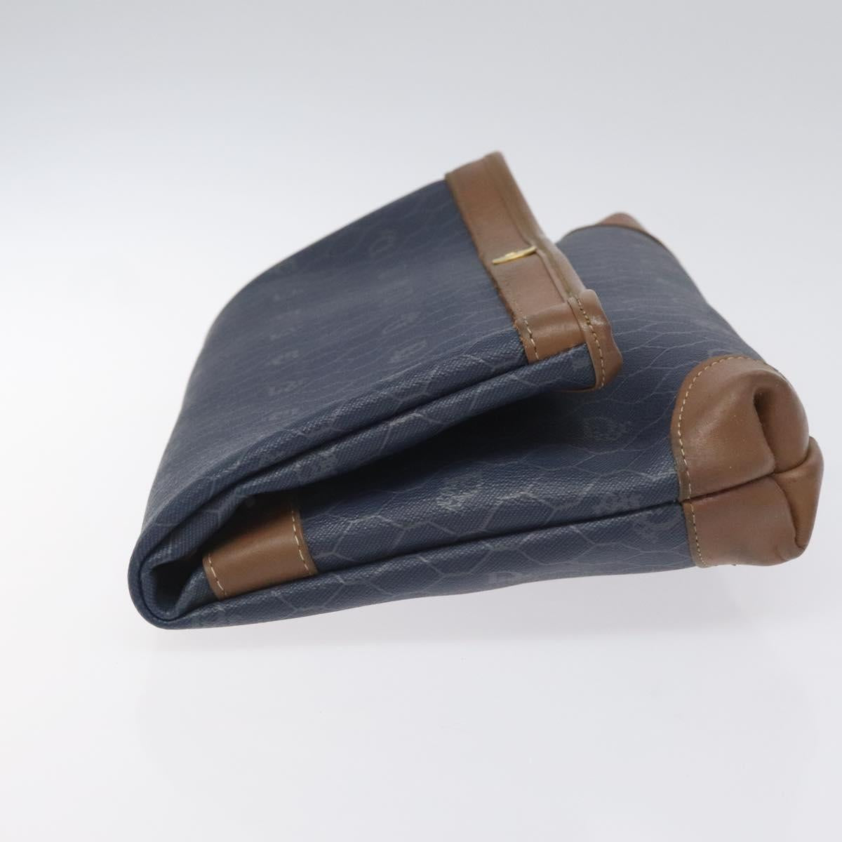 Dior Honeycomb Navy Canvas Clutch Bag (Pre-Owned)