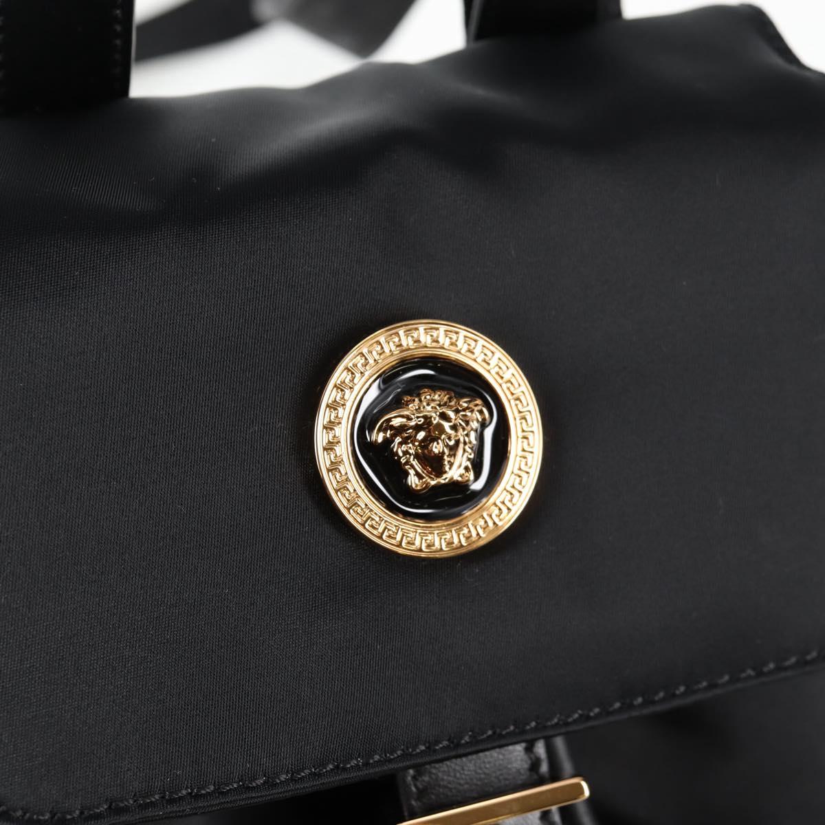 Versace Medusa Black Nylon Backpack Bag (Pre-Owned)