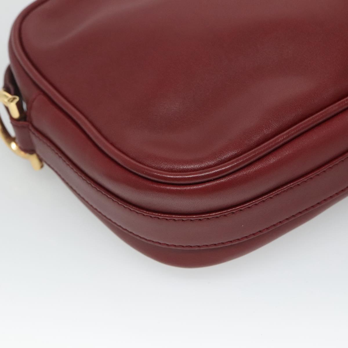 Cartier Must De Cartier Burgundy Leather Shoulder Bag (Pre-Owned)