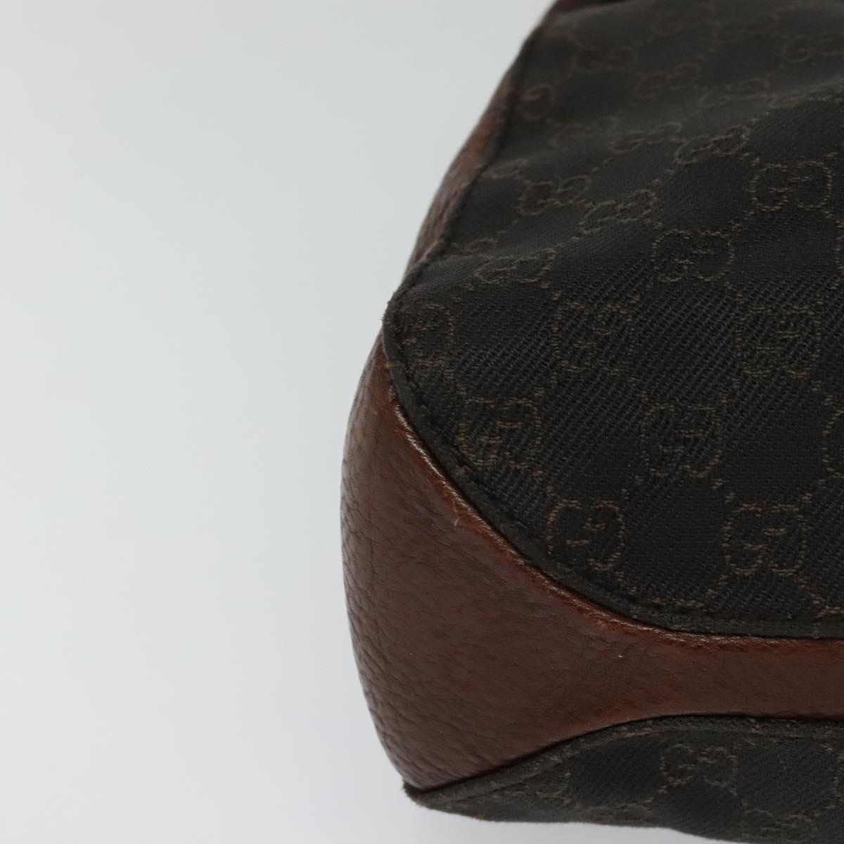 Gucci Horsebit Brown Canvas Tote Bag (Pre-Owned)