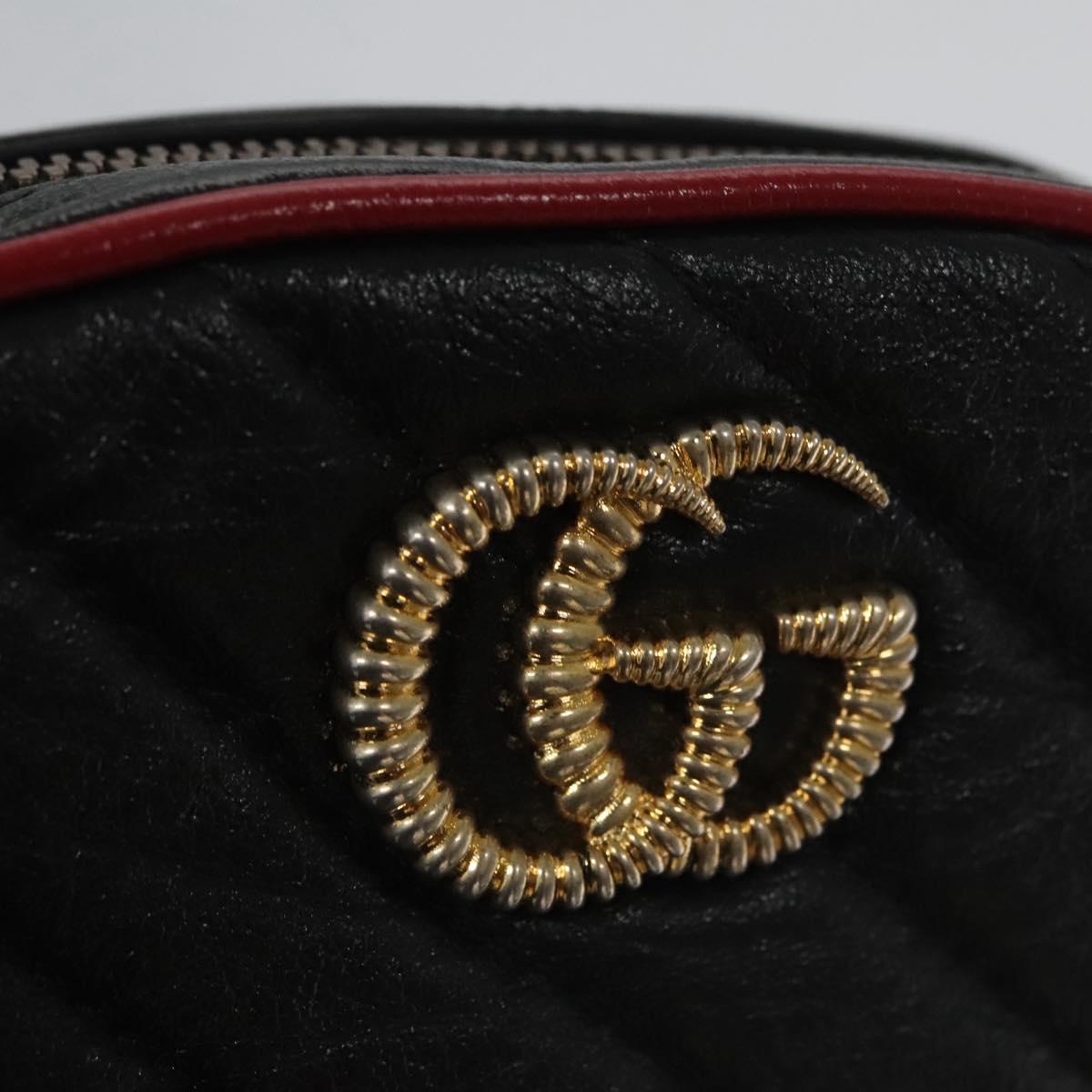 Gucci Marmont Black Leather Clutch Bag (Pre-Owned)