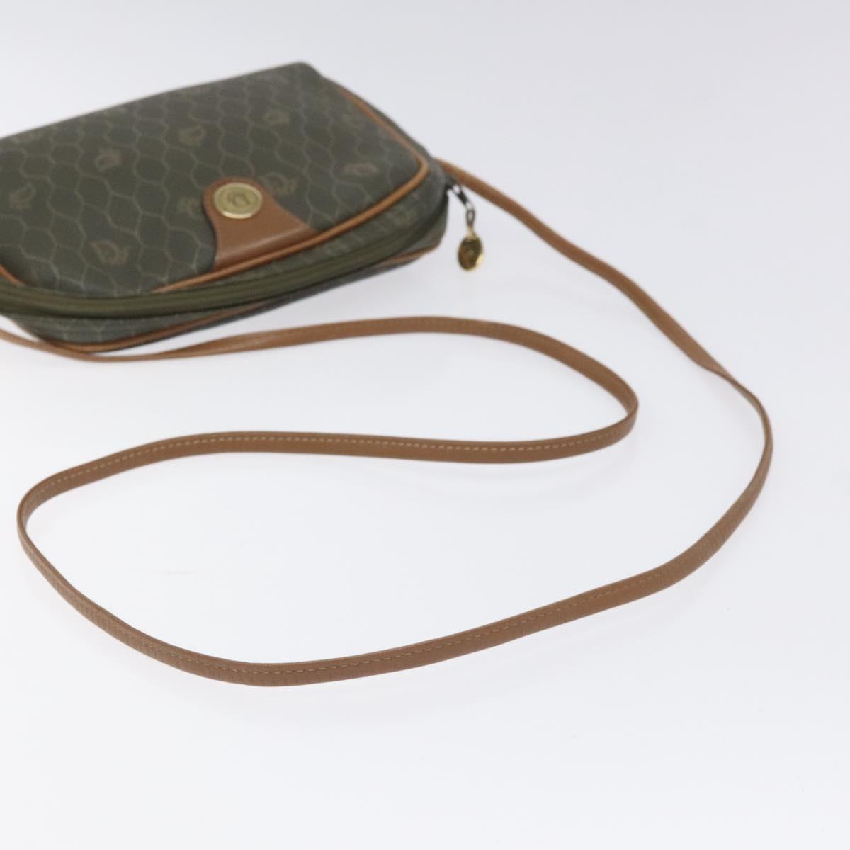Dior Honeycomb Green Canvas Shoulder Bag (Pre-Owned)