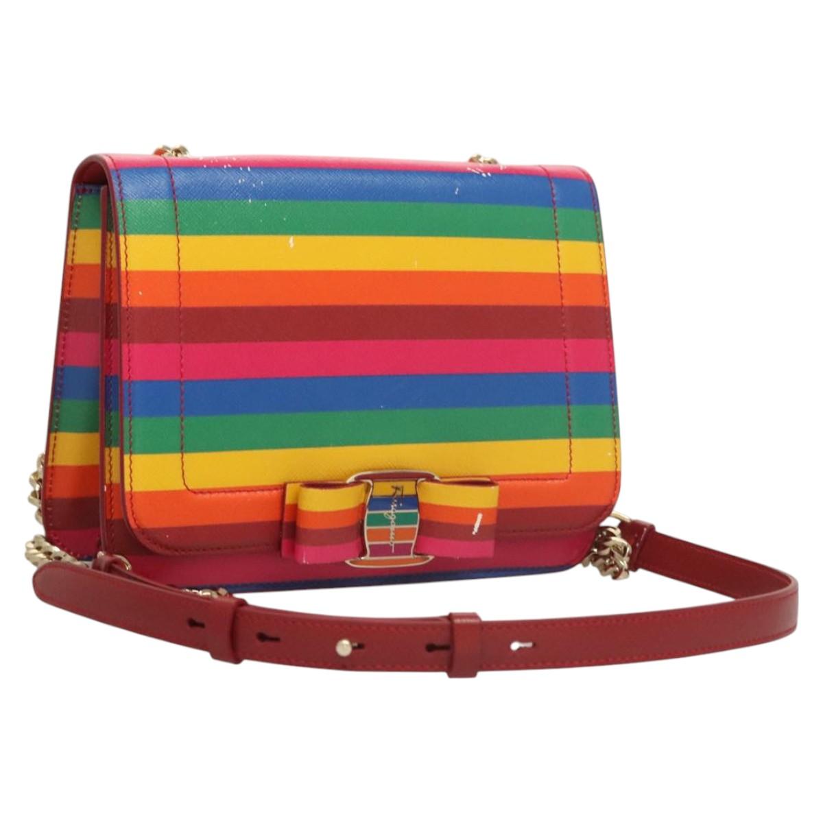 Salvatore Ferragamo Vara Multicolour Leather Shoulder Bag (Pre-Owned)