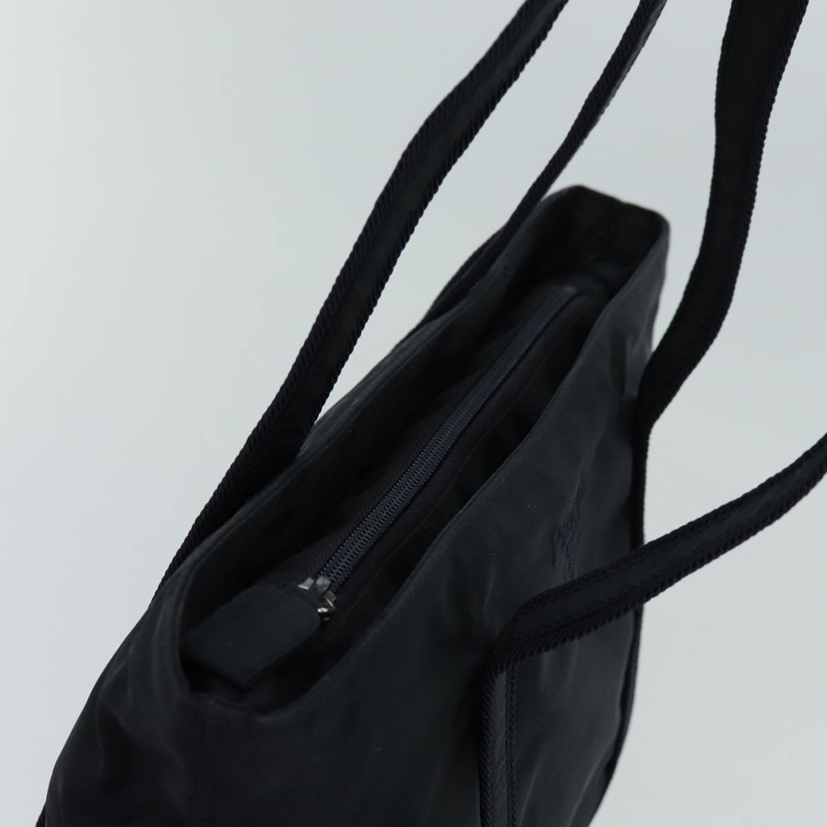 Prada Tessuto Black Synthetic Shoulder Bag (Pre-Owned)