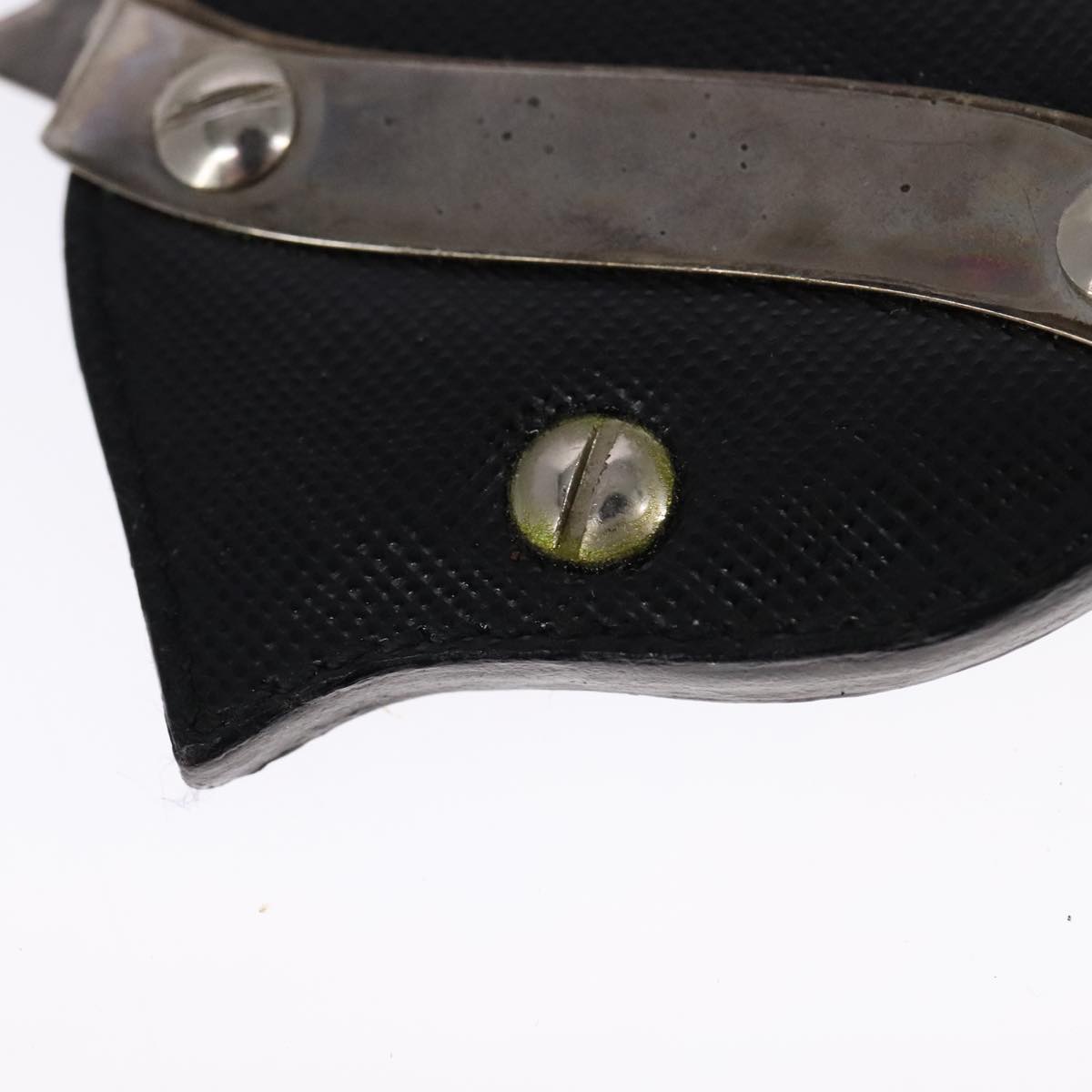 Prada Black Leather Bag Jewelry (Pre-Owned)