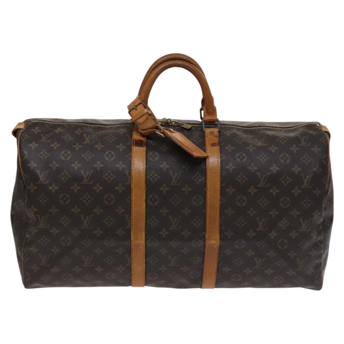 Louis Vuitton Keepall 50 Black Canvas Travel Bag (Pre-Owned)