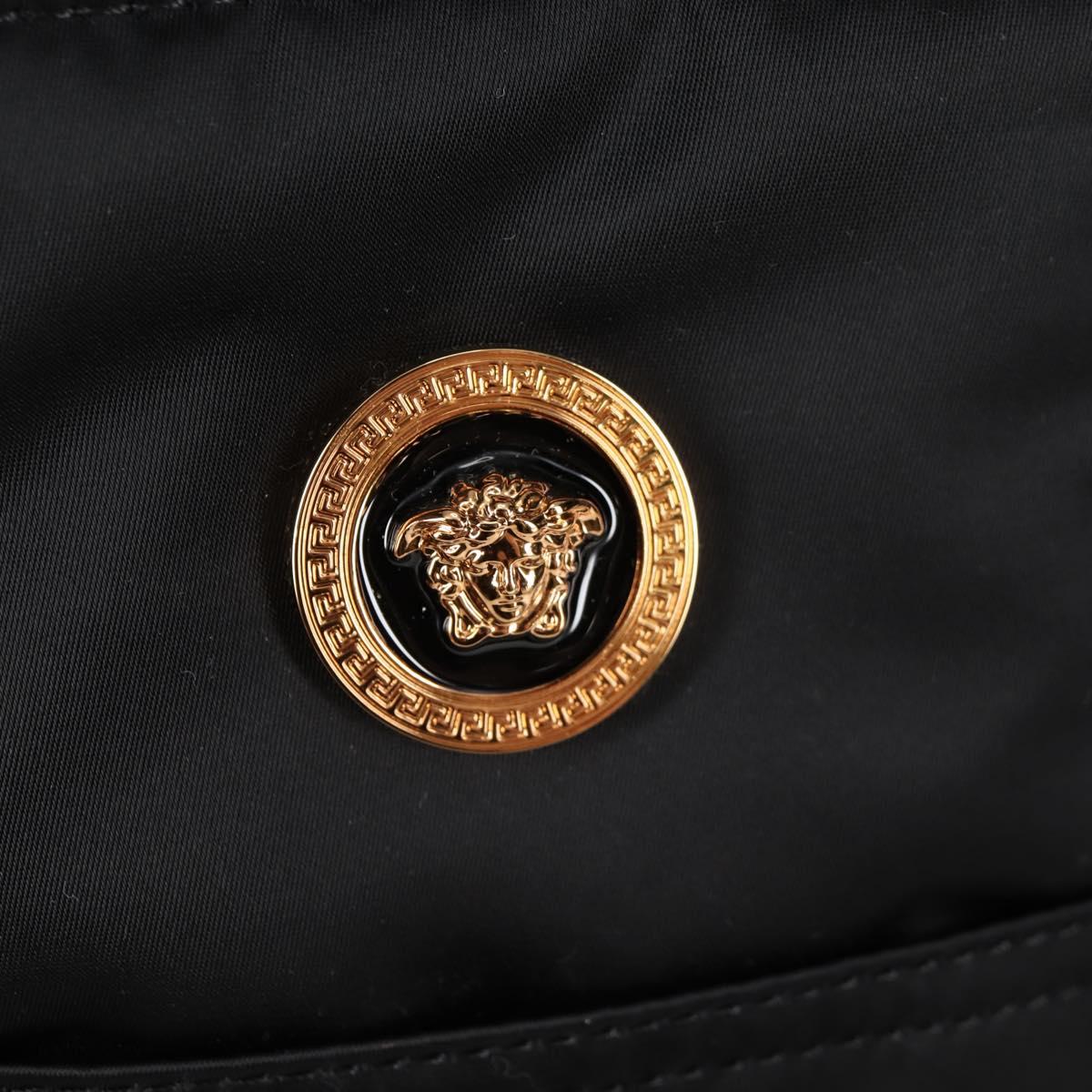 Versace Medusa Black Nylon Handbag (Pre-Owned)