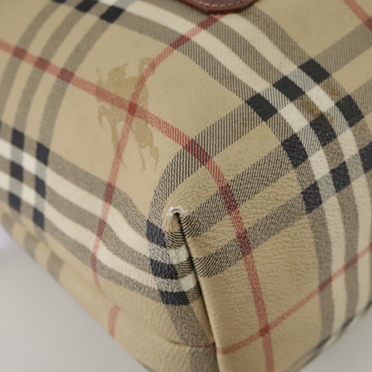 Burberry Nova Check Beige Canvas Tote Bag (Pre-Owned)