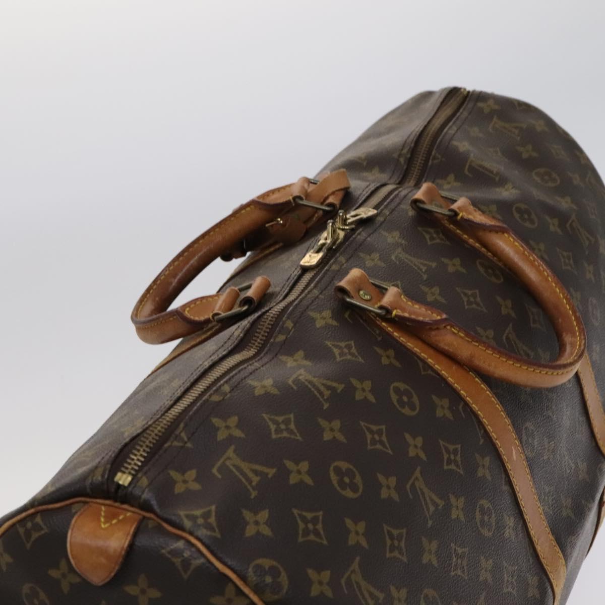 Louis Vuitton Keepall 55 Brown Canvas Travel Bag (Pre-Owned)