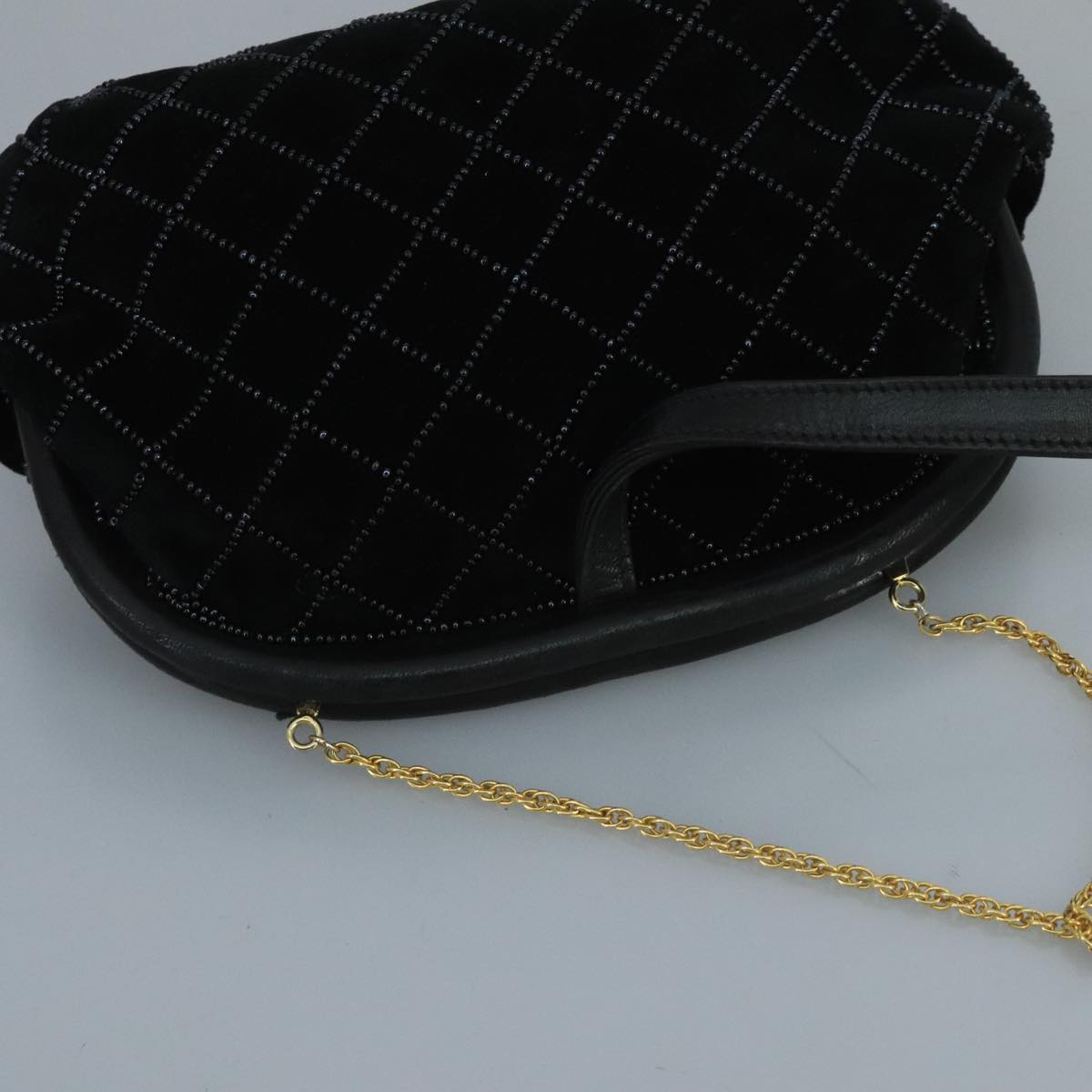 Bally Black Velvet Shoulder Bag (Pre-Owned)