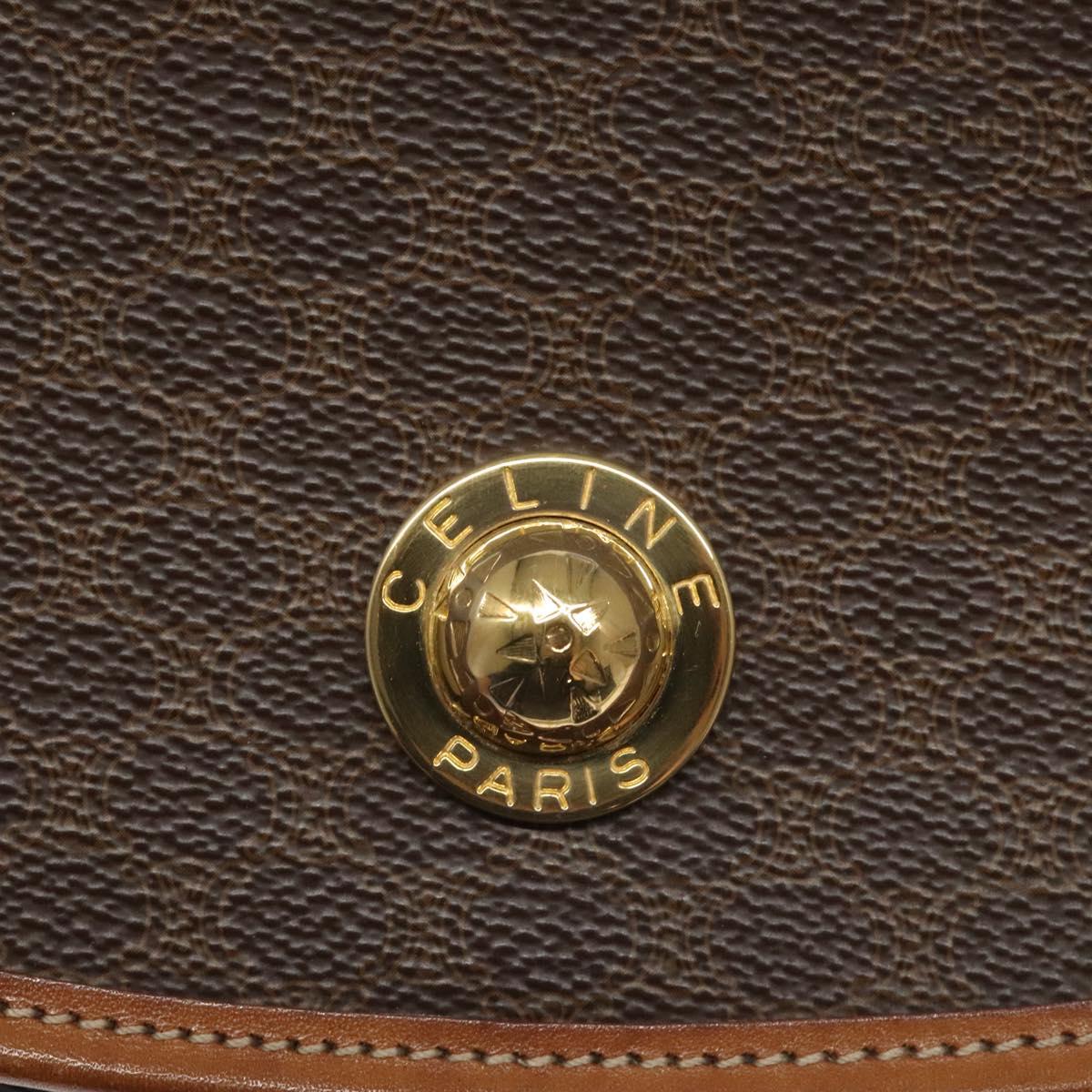 Céline Macadam Brown Canvas Shoulder Bag (Pre-Owned)