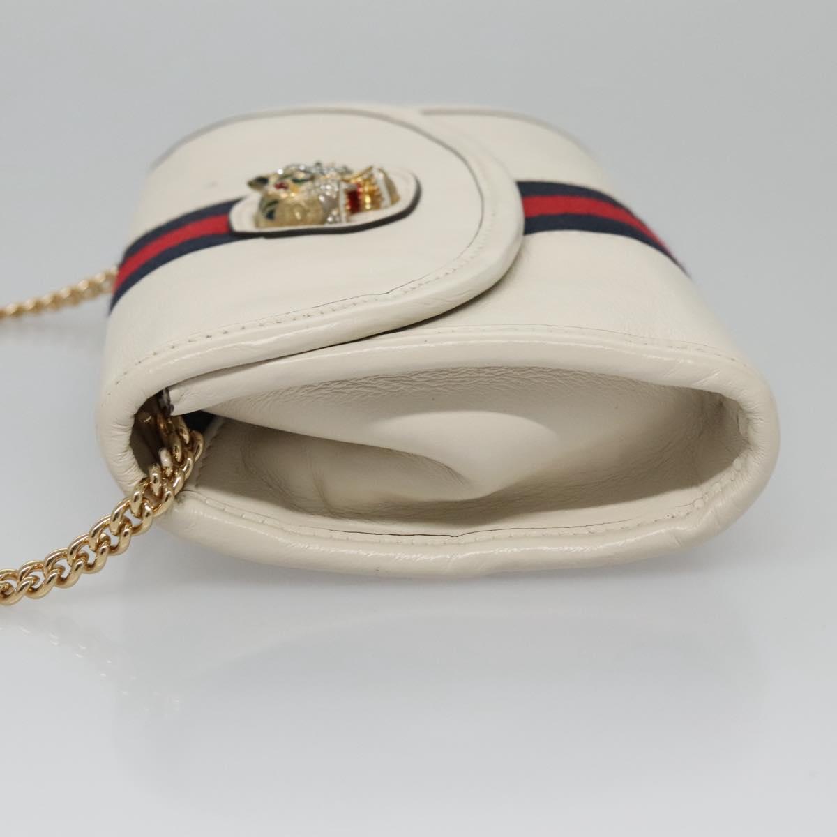 Gucci Rajah White Leather Shoulder Bag (Pre-Owned)