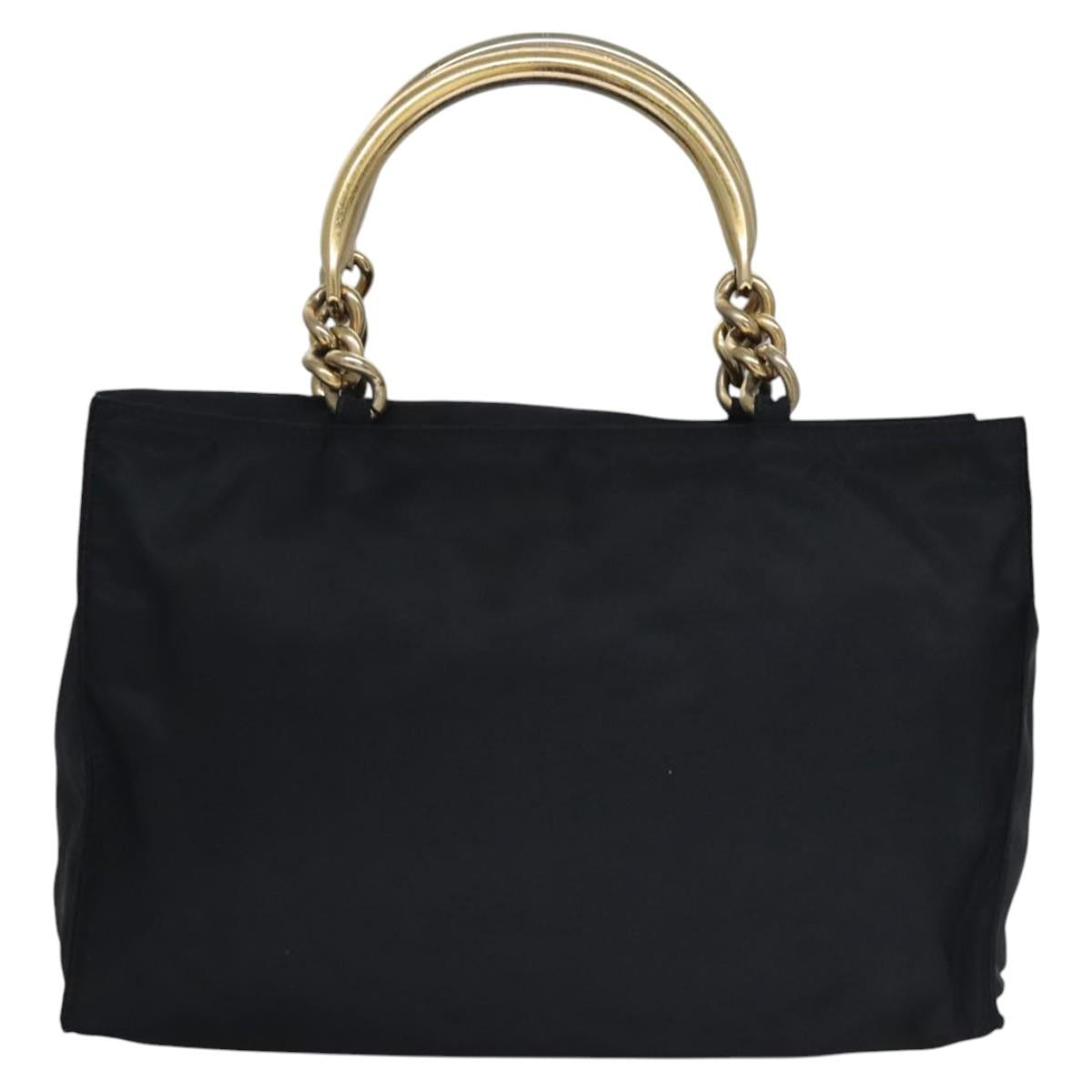 Prada Tessuto Metallo Black Synthetic Handbag (Pre-Owned)