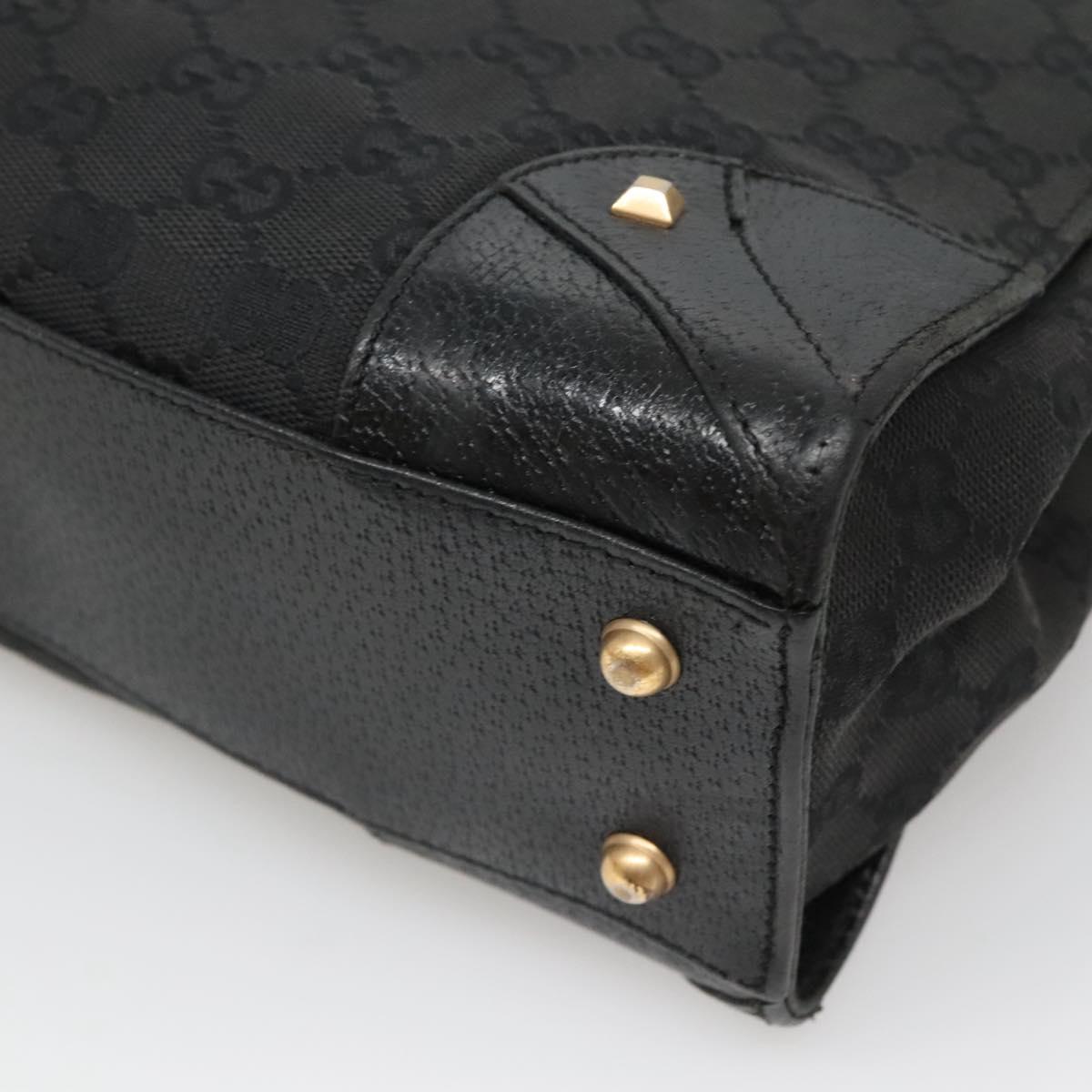 Gucci Gg Canvas Black Canvas Handbag (Pre-Owned)
