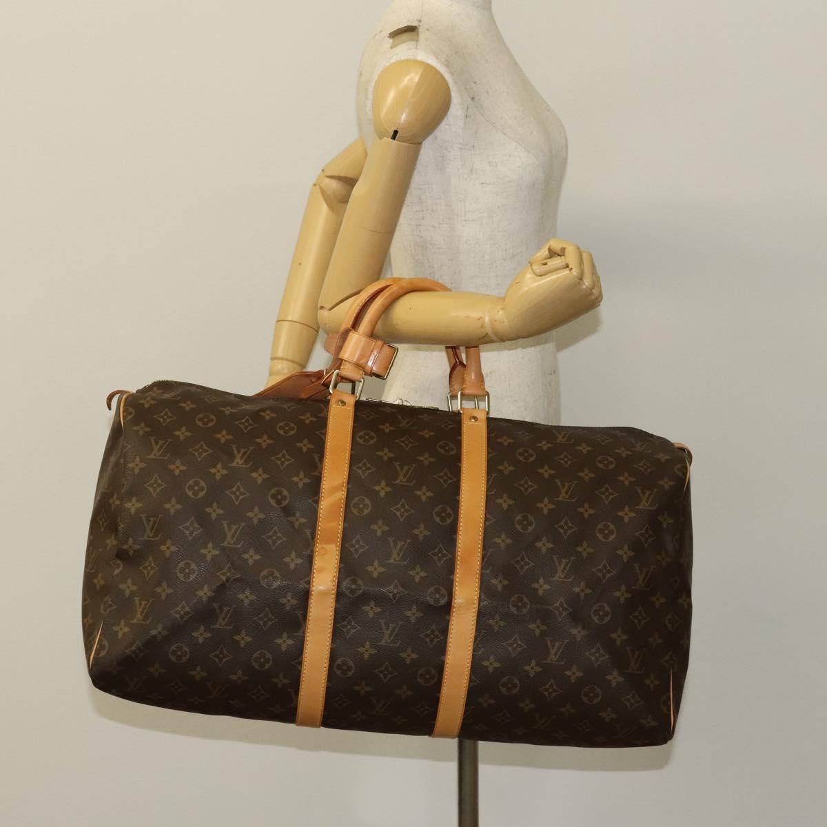Louis Vuitton Keepall 55 Brown Canvas Travel Bag (Pre-Owned)