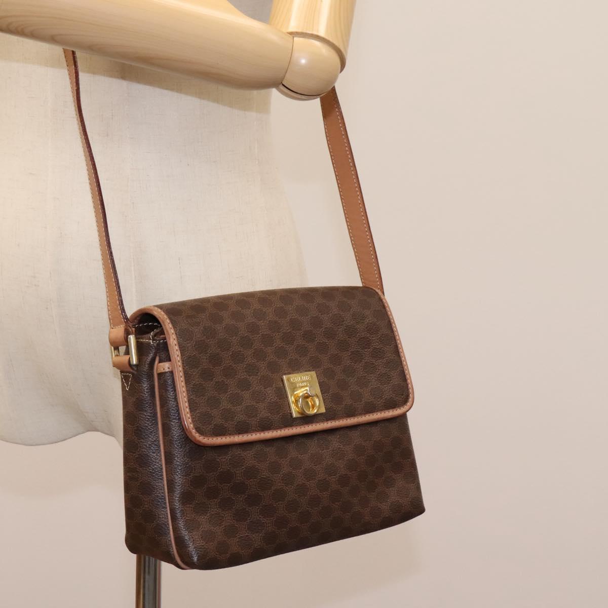 Céline Macadam Brown Canvas Shoulder Bag (Pre-Owned)