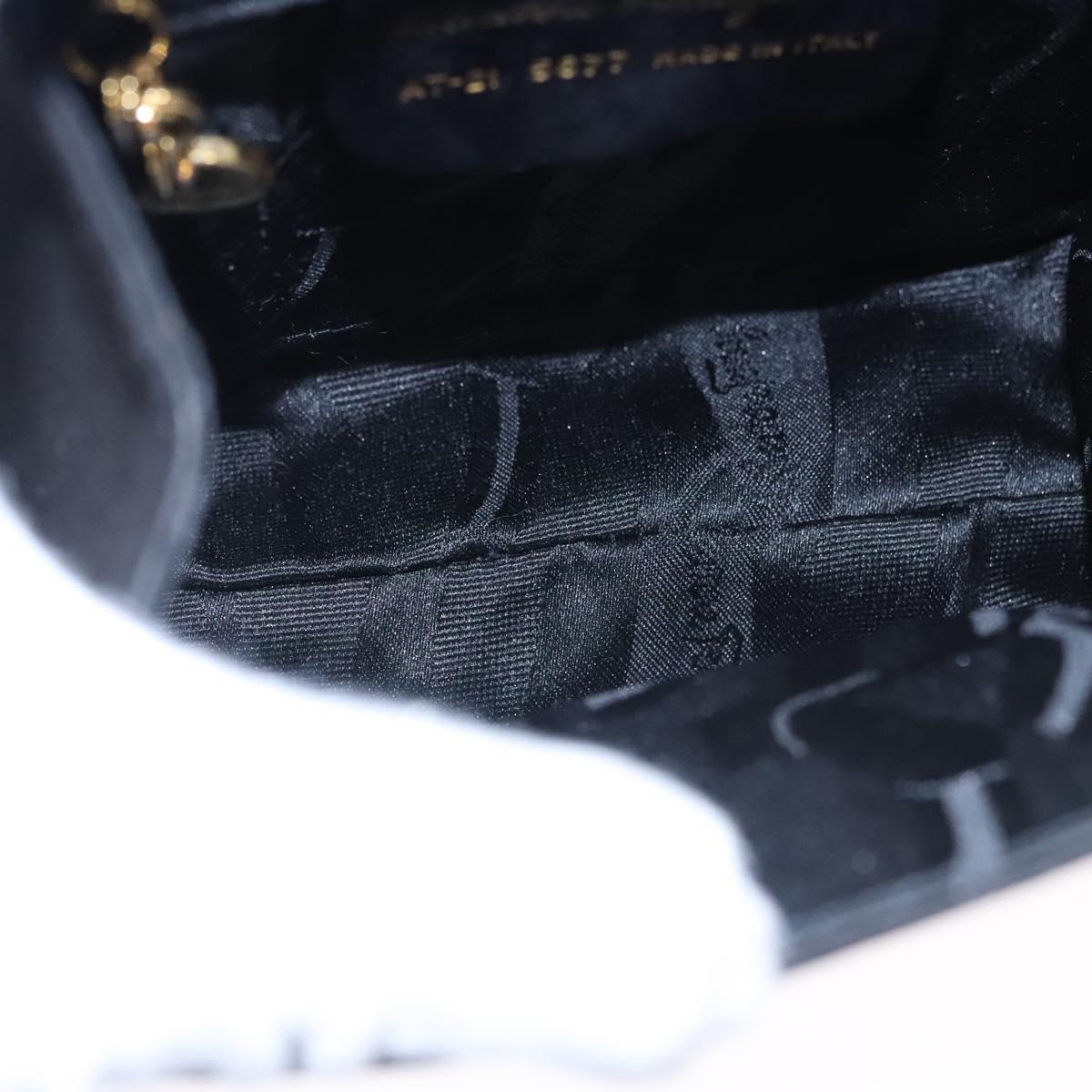 Salvatore Ferragamo Vala Black Suede Handbag (Pre-Owned)