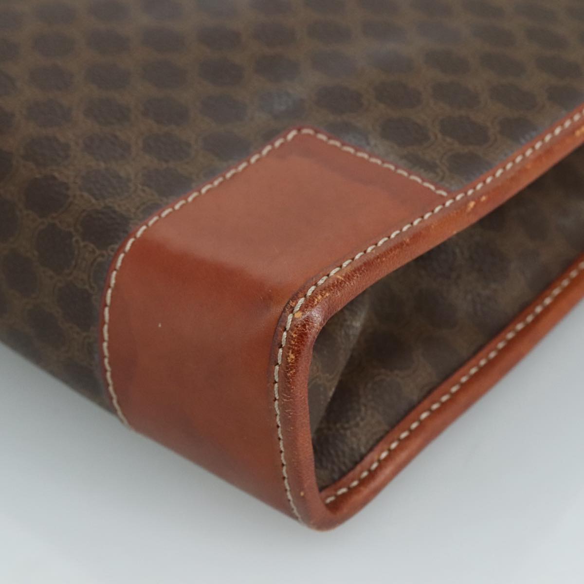 Céline Macadam Brown Canvas Briefcase Bag (Pre-Owned)