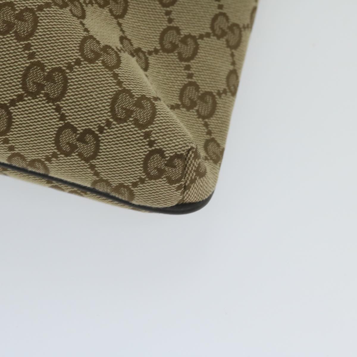 Gucci Gg Canvas Beige Canvas Shoulder Bag (Pre-Owned)