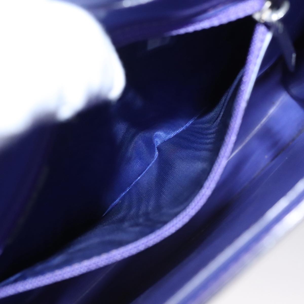 Chanel Coco Mark Purple Vinyl Tote Bag (Pre-Owned)