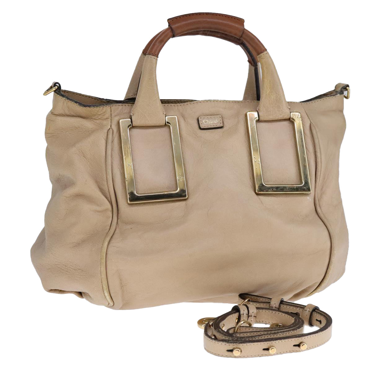 Chloé Ethel Beige Leather Handbag (Pre-Owned)