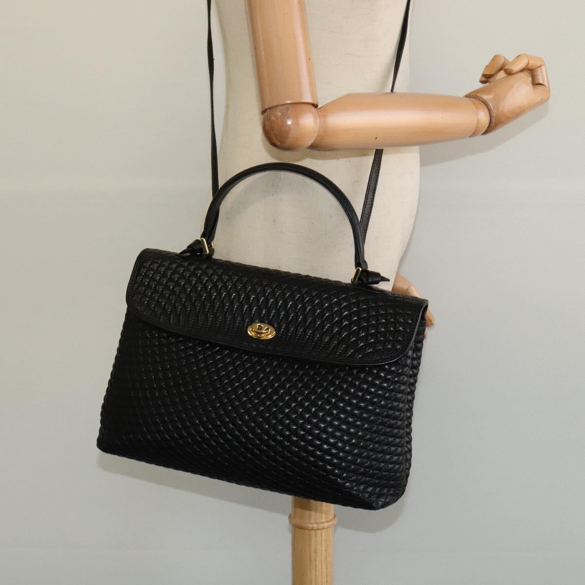 Bally Black Leather Handbag (Pre-Owned)