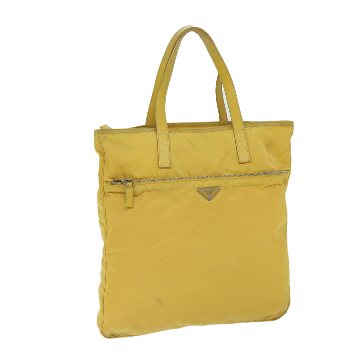 Prada Tessuto Yellow Synthetic Tote Bag (Pre-Owned)