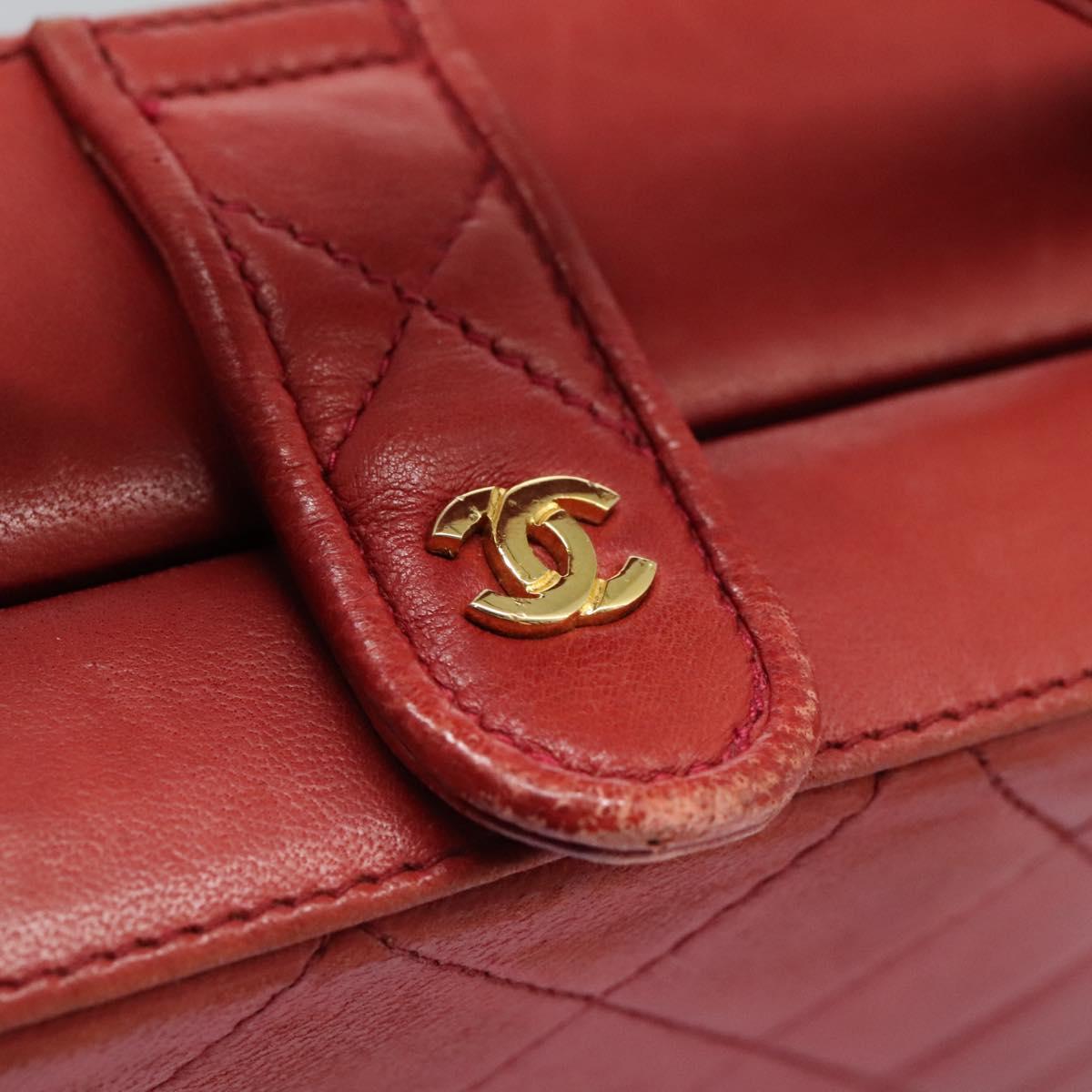 Chanel Cc Red Leather Handbag (Pre-Owned)