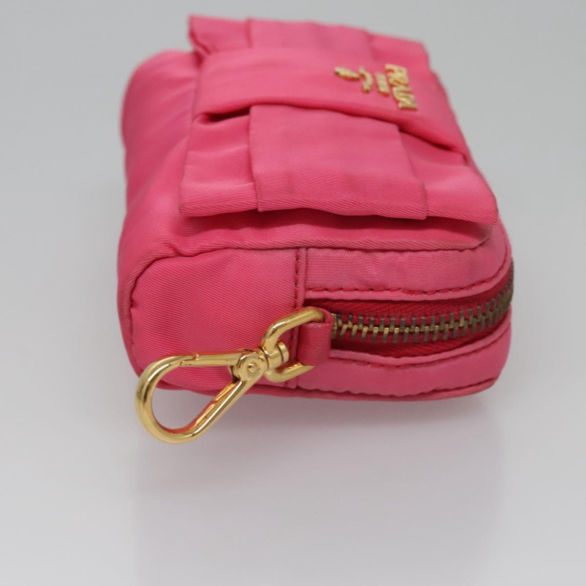 Prada Ribbon Pink Synthetic Clutch Bag (Pre-Owned)
