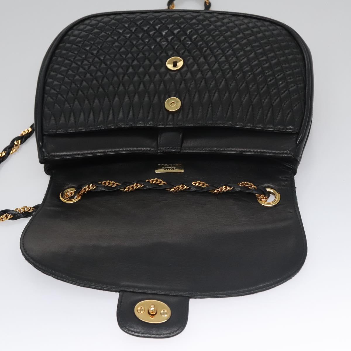 Bally Black Leather Shoulder Bag (Pre-Owned)