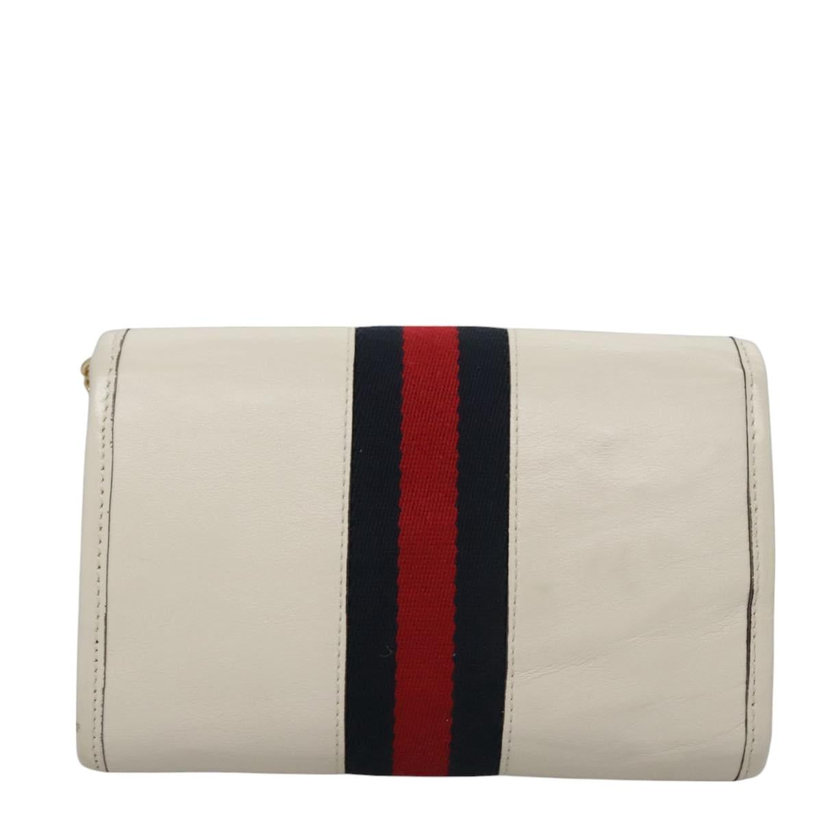 Gucci Rajah White Leather Shoulder Bag (Pre-Owned)