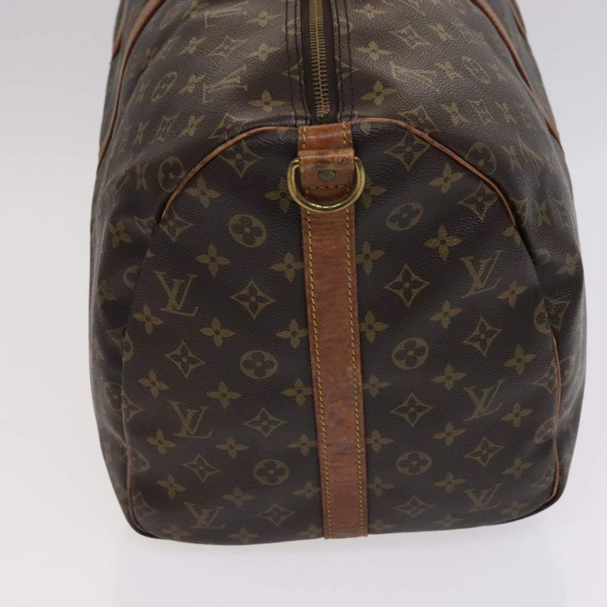 Louis Vuitton Keepall Bandouliere 55 Brown Canvas Travel Bag (Pre-Owned)