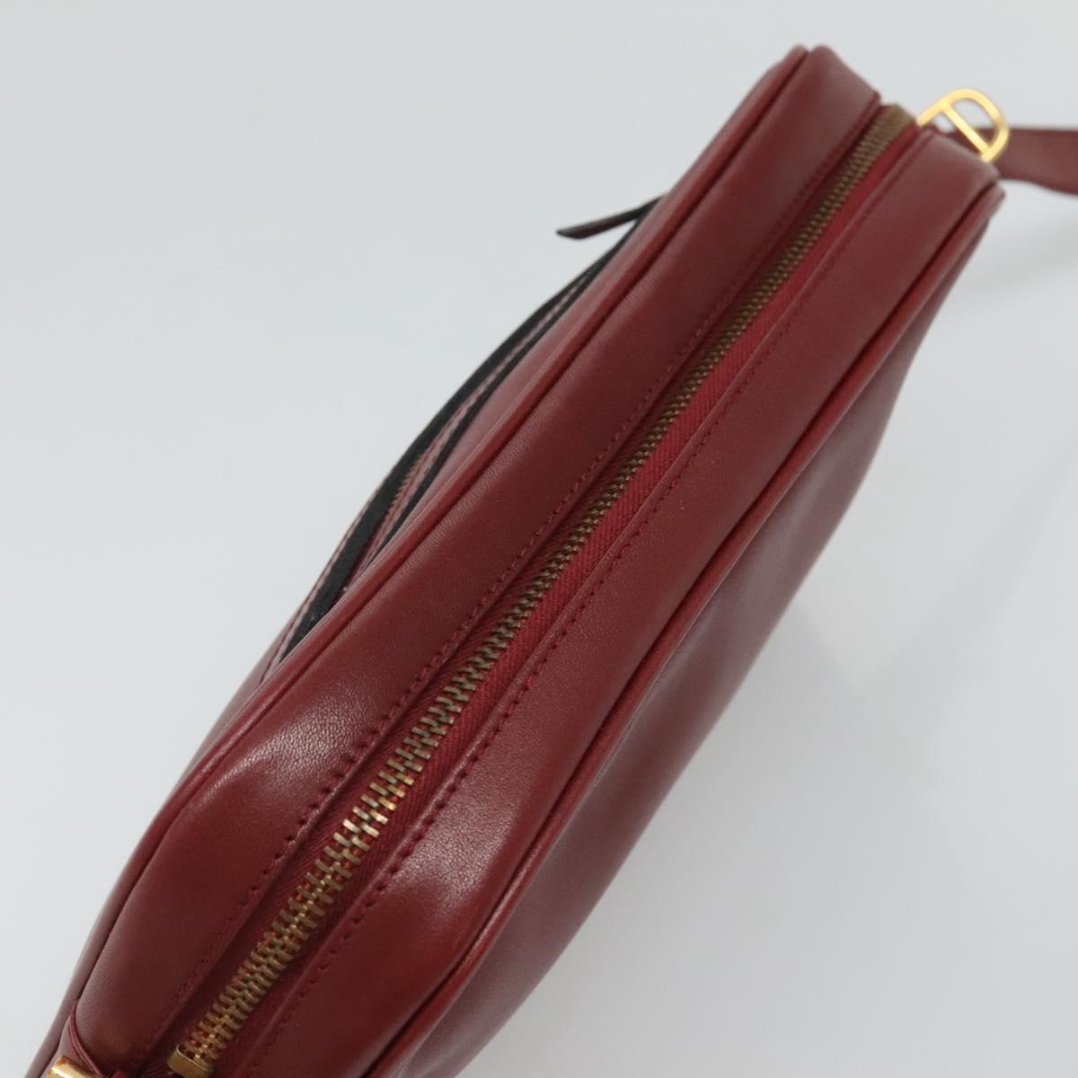 Cartier Must De Cartier Burgundy Leather Shoulder Bag (Pre-Owned)