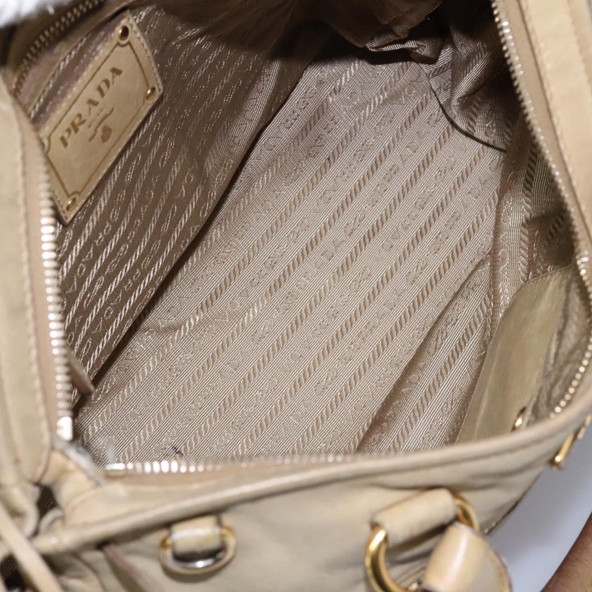 Prada Vitello Beige Leather Handbag (Pre-Owned)