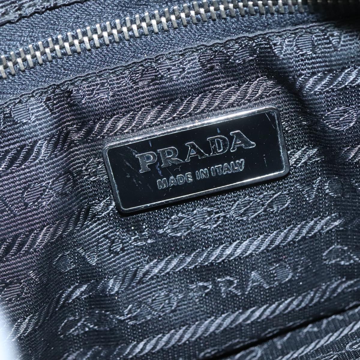 Prada Triangle Logo Khaki Canvas Handbag (Pre-Owned)