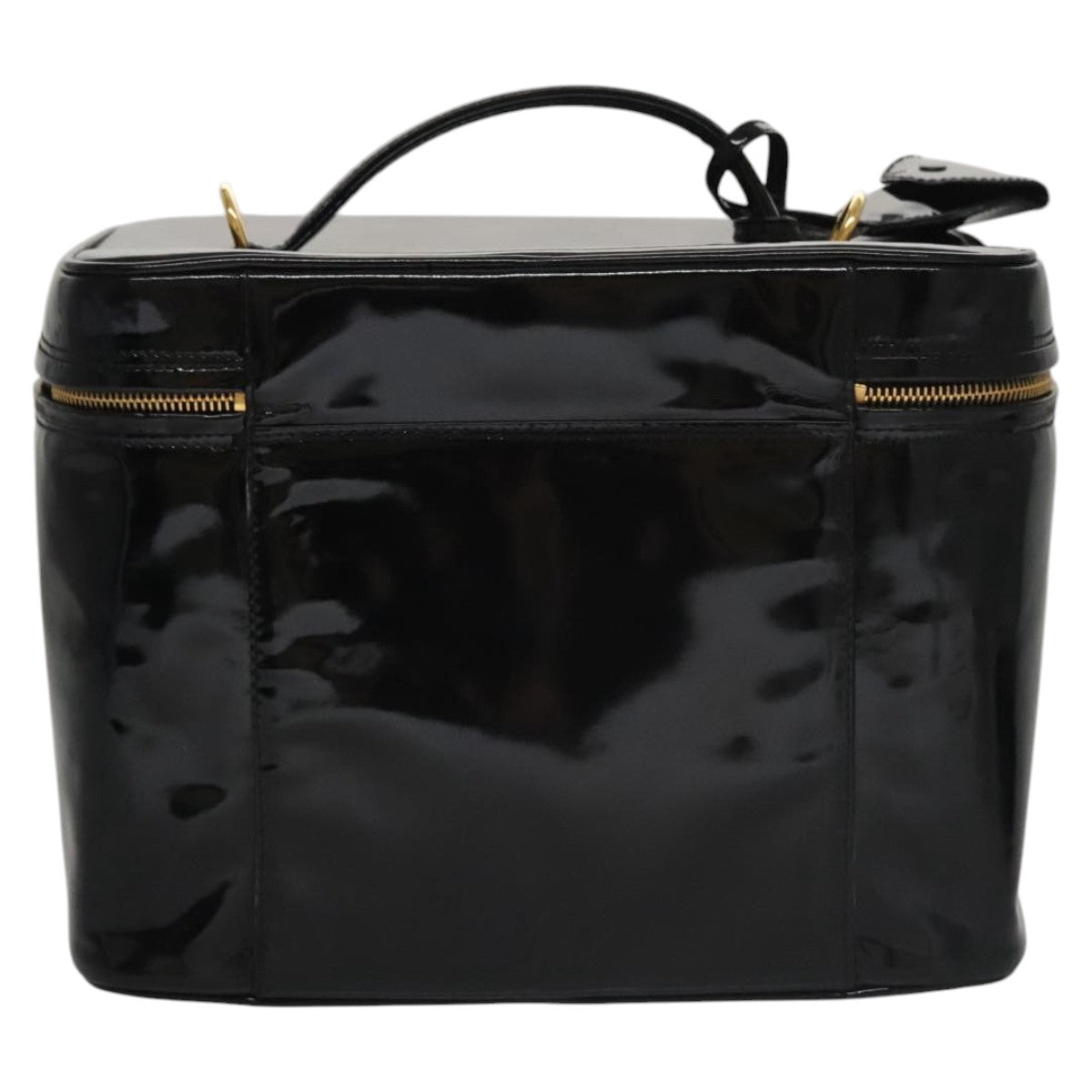 Chanel Vanity Black Patent Leather Clutch Bag (Pre-Owned)