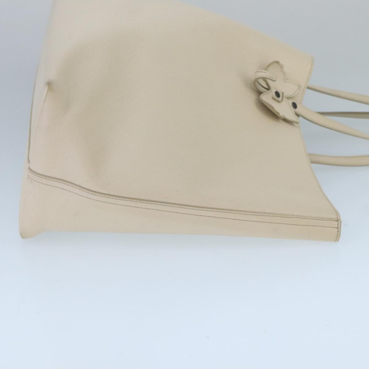 Bottega Veneta Cabas White Leather Tote Bag (Pre-Owned)