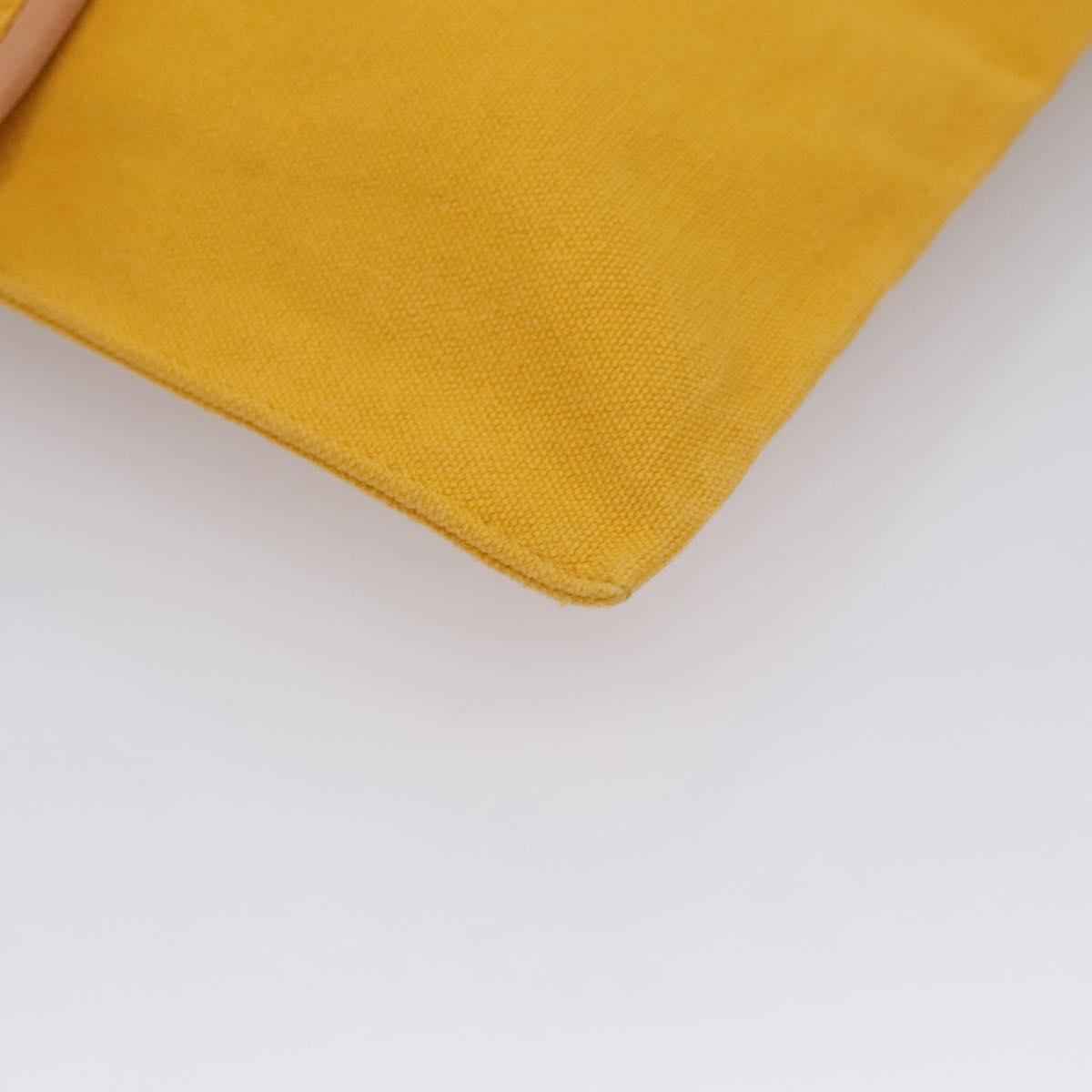 Hermès Yellow Canvas Clutch Bag (Pre-Owned)
