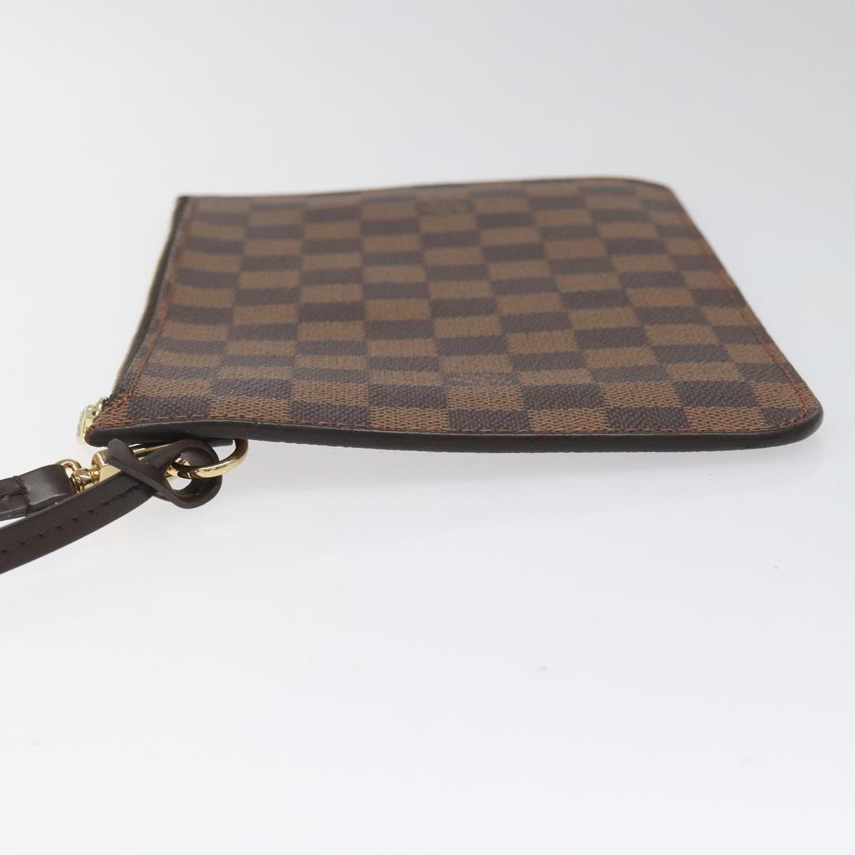 Louis Vuitton Pochette Accessoire Brown Canvas Clutch Bag (Pre-Owned)